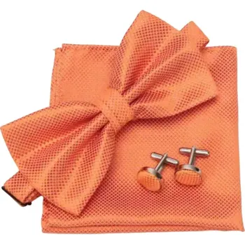 Amparo Miranda® Sada motýlek, kapesníček a manžetové knoflíčky 7209, Barva oranžová