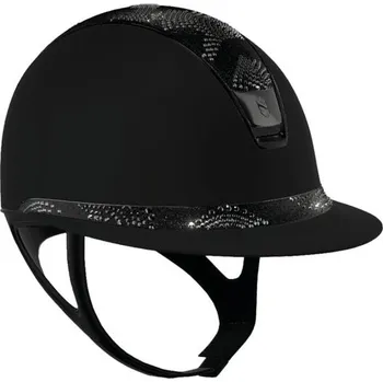 Jezdecká přilba Jezdecká helma Samshield Miss Shield Shadowmatt 2.0 Crystal Intarsia Chrome Black