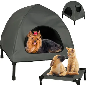 Pelíšek pro psa Psí bouda na nožičkách pro kočky a domácí mazlíčky, stan o rozměrech 53x43x56 cm