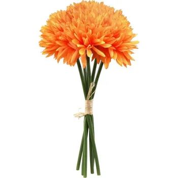 umělá květina Chaks Zväzok umelých kvetov - Dália oranžová 6 ks