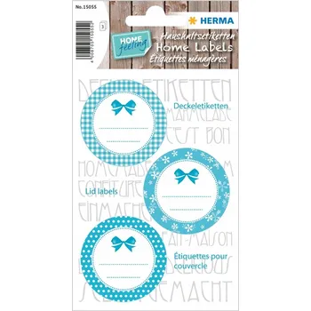 Obraz Etykiety Na PRZYPRAWY Turkusowe Kółka 44 mm x 3 Archy Po 3 Kusech Herma