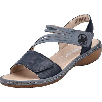 Dámské sandále RIEKER Dámské modré kožené sandále RIEKER, model 65964-12 Velikost: 40