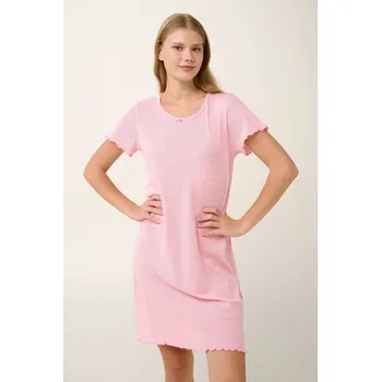 Vamp - Letní žakárová noční košile 22900 - Vamp ciel L