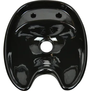 Umyvadlo pro mycí box, Detail DHS-0325b - keramické, černé + dárek zdarma