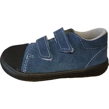 Dětské celoroční boty barefoot Jonap B16SV modrá riflovina Velikost: 29