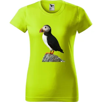 Dámské oblečení DOBRÝ TRIKO Dámské tričko s potiskem Papuchálek Barva: Limetková, Velikost: XL