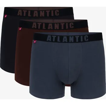 Boxerky Pánské boxerky ATLANTIC 3Pack - vícebarevné Atlantic černá 2528662
