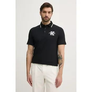 Polo tričko Karl Lagerfeld černá barva, s aplikací, 552221.745015 99X, vel. M