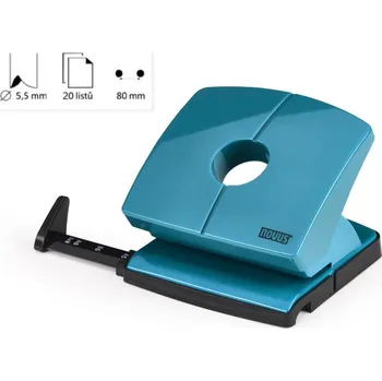 Děrovačka Novus děrovačka B 220 color ID, 20 listů, modrá petrolejová