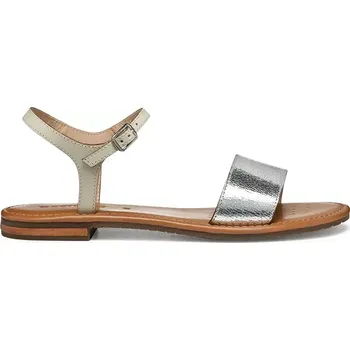 Dámské sandále Kožené sandály Geox D SOZY S dámské, stříbrná barva, D55LXJ 0KY81 C1W1S D55LXJ.0KY81.C1W1S SLV, EUR 36