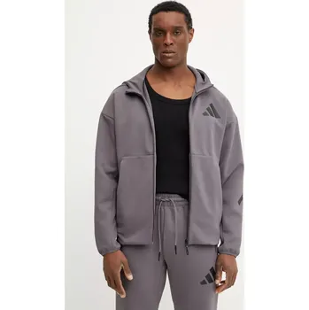 Pánská mikina Mikina adidas Z.N.E. pánská, fialová barva, s kapucí, s potiskem, JD2911 94X, vel. M