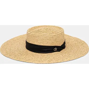 Klobouk Klobouk Calvin Klein béžová barva, K60K612915 12X, vel. ONE SIZE