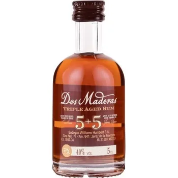 Rum Dos Maderas 5+5 Ron Añejo Superior Reserve PX 0,05l 40%