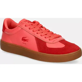 Pánské tenisky Kožené tenisky Lacoste BASESHOT PRO oranžová barva, 49SFA0030 23X, EUR 42