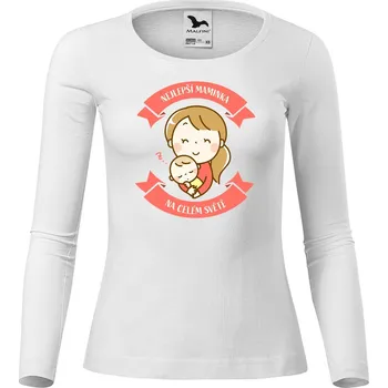 Dámské tričko DOBRÝ TRIKO Dámské bavlněné triko Nejlepší maminka Velikost: 3XL, Barva: Bílá