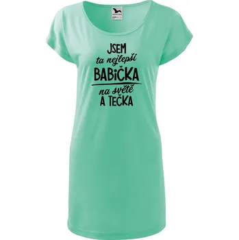 Dámské tričko DOBRÝ TRIKO Dámské tričko/šaty Nejlepší babička na světě Velikost: M, Barva: Mátová
