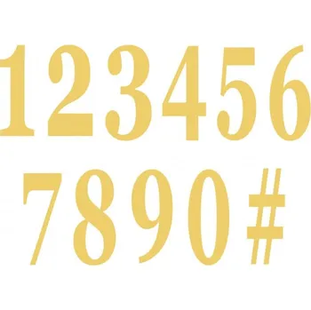 Party dekorace Chaks Sada nálepiek - Zlaté čísla 0-9