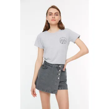 Dámské kraťasy Dámské kraťasy Trendyol Trendyol šedá 2305468