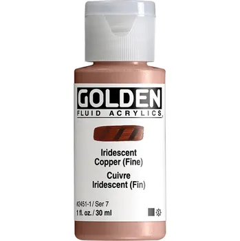 Vodová barva Akrylová barva Golden Fluid - 2451 Iridescent Copper (Fine) Objem: 30 ml