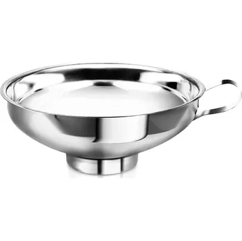 Nerezová nálevka s nízkým hrdlem a rukojetí – velikost L | Gastrokitchen