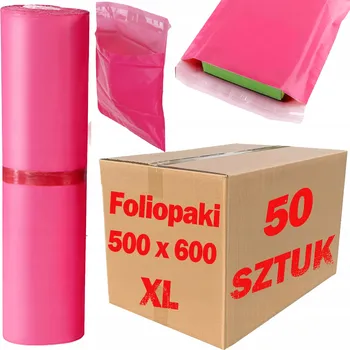Obálka Plastové Obálky 500x600 mm Růžové fóliové obálky XL pro balení - 50 ks