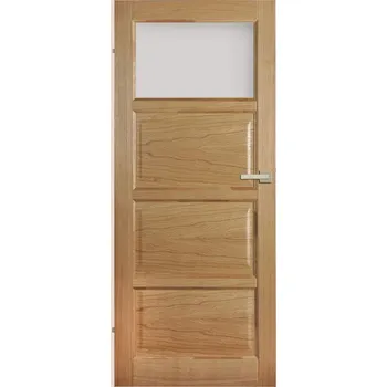 Interiérové dveře Drewal Dřevěné Dveře z masivního dřeva borovice prosklené Manhattan-48 dub drewfilip