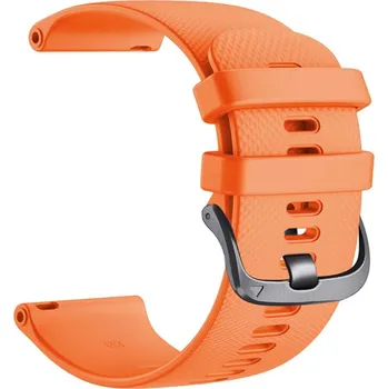 Řemínek na hodinky Silikonový řemínek Ricardo 20mm (pro Garmin Venu, Venu Sq, Venu Sq 2, Venu 2 plus aj.), oranžový, Quick Release, prodloužená délka