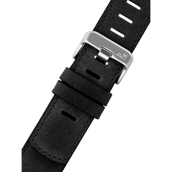 Řemínek na hodinky Kožený řemínek Morellato BIT 6084E39.019 M, černý - 22 mm