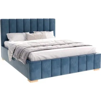 Postel Čalouněná postel AUSTIN 120x200 cm Tyrkysová Trinity s úložným prostorem kovový rošt