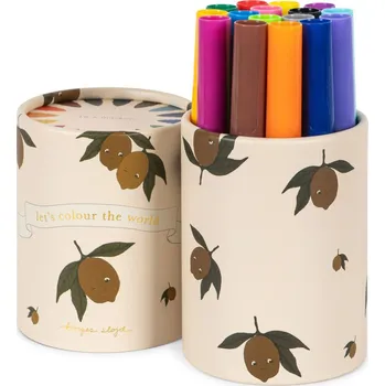 Hračka pro nejmenší Konges Slojd Fixy v krabičce Lemon Konges Sløjd My Little Marker Set
