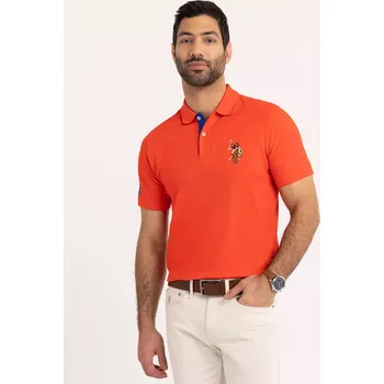 Pánské tričko U.S. Polo Assn.pánské polo tričko BIG LOGO oranžové XXL