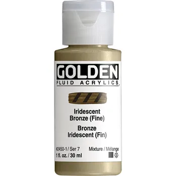 Vodová barva Akrylová barva Golden Fluid - 2450 Iridescent Bronze (Fine) Objem: 30 ml