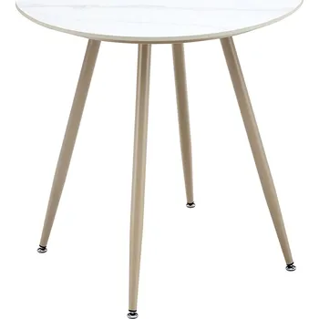 Zahradní stůl Zahradní kulatý stůl MELODY ⌀ 70 x 71 cm | béžová/bílá