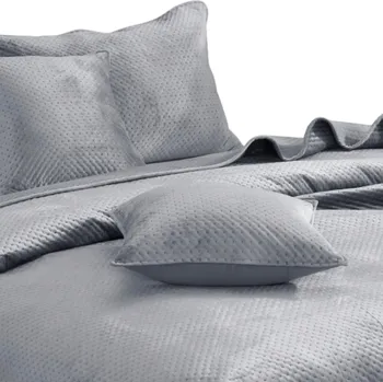 Prostěradlo Přehoz Spod Igły i Nitki polyester 240 cm x 220 cm šedý