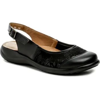 Dámské sandále Sandály dámské Axel 2450 černé kožené na široké chodidlo - 39