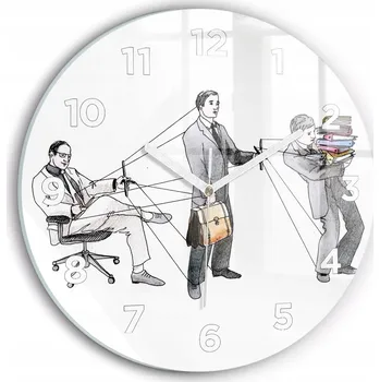 Hodiny Nástěnné hodiny Wallfluente černé 30 cm