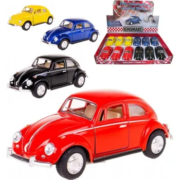 autodráha KINSMART Auto retro Volkswagen Classical Beetle kov PB 13cm 4 barvy