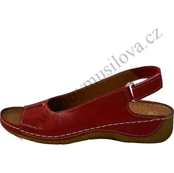 Dámské sandále Letní obuv Mintaka 1268 červená (Dámské kožené sandály)