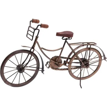 Zahradní dekorace Homestyling Dekorace stojící BICYKL 47 cm měděná