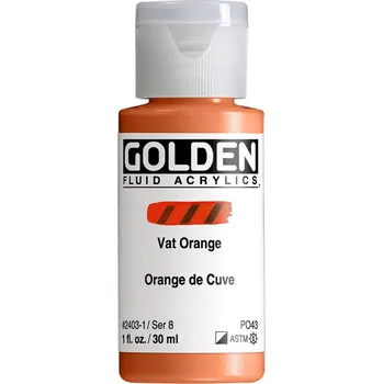 Vodová barva Akrylová barva Golden Fluid - 2403 Vat Orange Objem: 30 ml