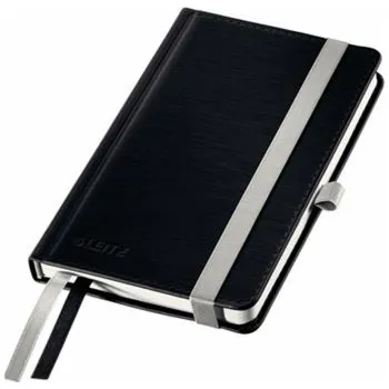Zápisník LEITZ Zápisník STYLE A6, tvrdé desky, čtverečkovaný, saténově černá