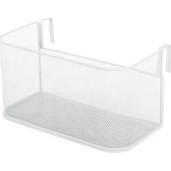 Drátěná police VERK GROUP Bílý závěsný drátěný košíček CY-0262 – praktický a stylový organizér pro váš domov