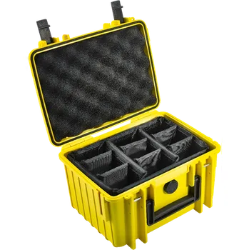 B&W Outdoor Case 2000, kufr s přepážkami žlutý