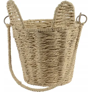 Velikonoční dekorace Proutěný košík s oušky králíka přírodní KRÁLÍK ZAJÍC Velikonoce 20 cm