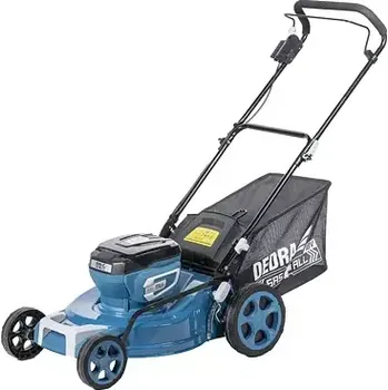 Sekačka DEDRA aku sekačka 2*18V/5Ah, 46cm, bezuhlíkový motor, koš 65l, prostor pro 4baterie, DED6997X-2A5