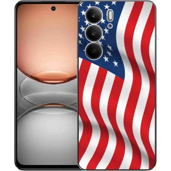 Vlajka Gelový kryt mmCase na Realme C75 - USA vlajka