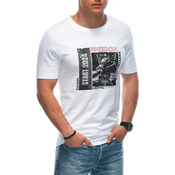 Pánské tričko Edoti Men&#039;s printed t-shirt Edoti šedá 2801848