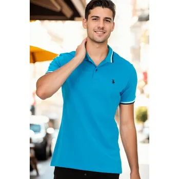 Pánská košile Pánská polokošile dewberry dewberry světle modrá 2667896