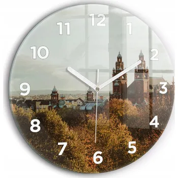 Hodiny Foto nástěnné hodiny Galerie umění v Glasgow bílé ručičky kulatý průměr 60 cm