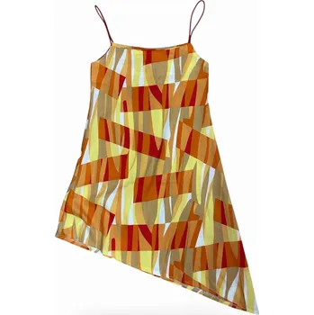 Dívčí šaty Šaty na ramínka 122-164, velikost 128, Barva Oranžovočervená, Složení materiálu 100% Bavlna